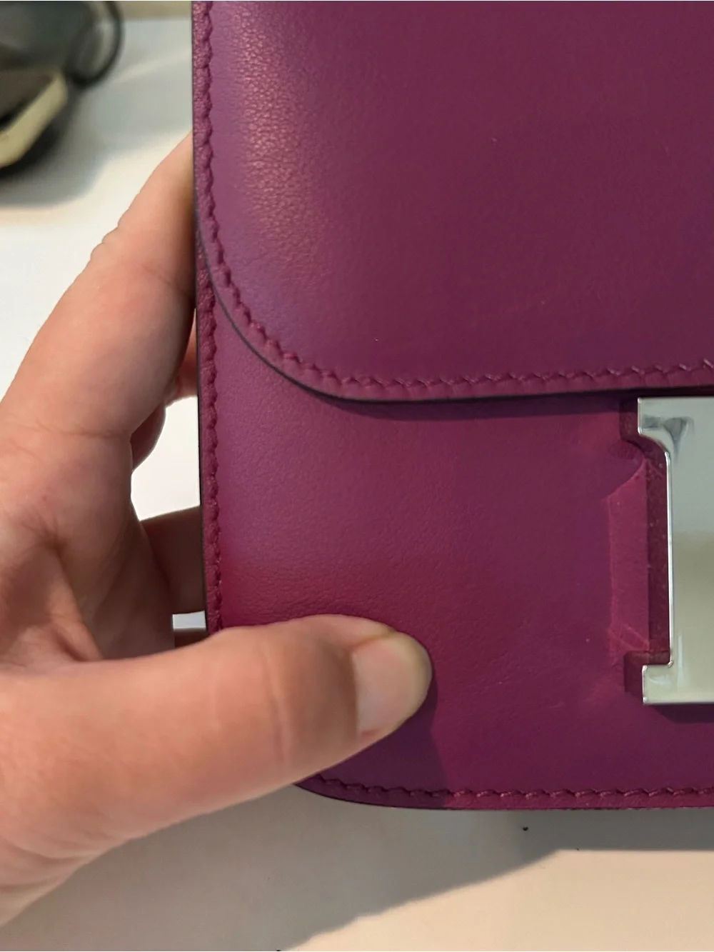 19cm Purple Leather Box - Picture 8 of 8